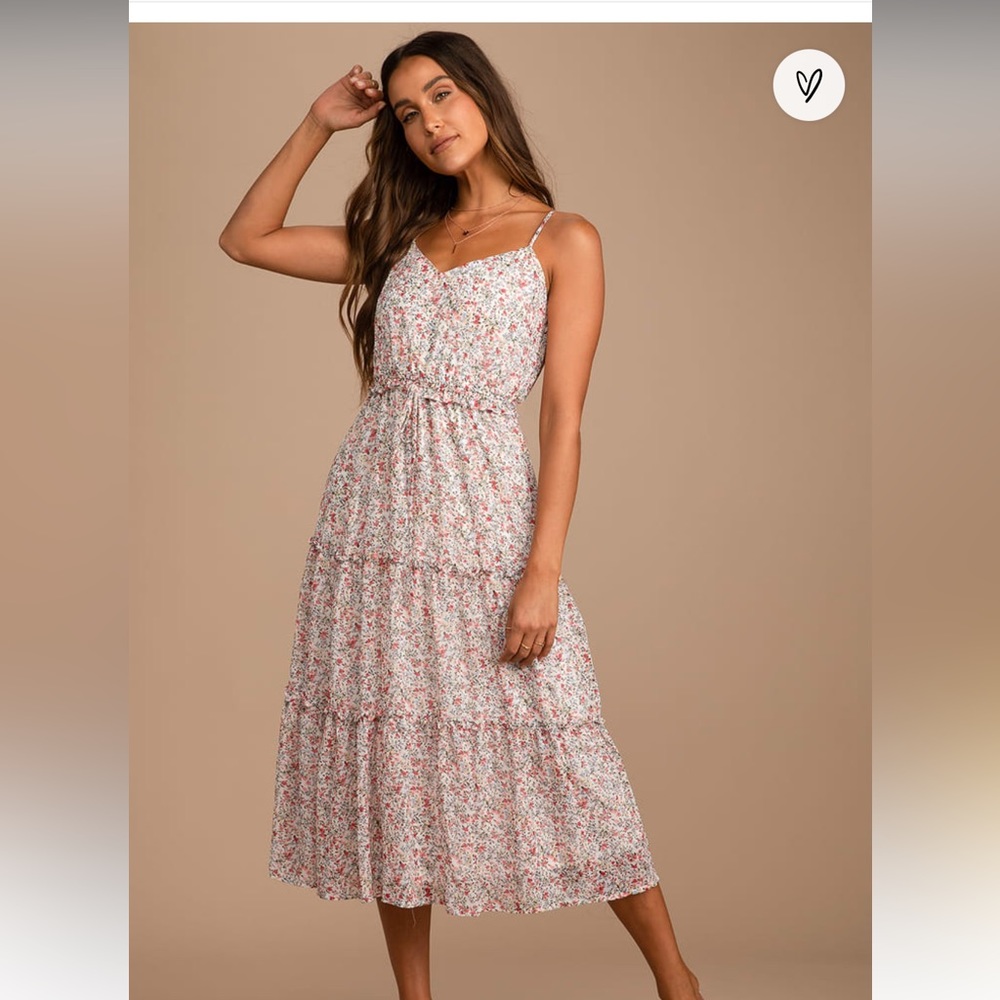 Lulus floral midi dress